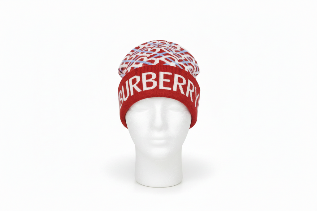 Burberry red beanie