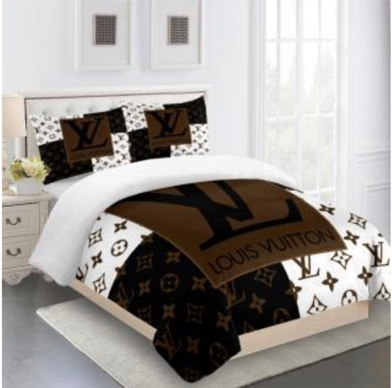 Louis Vuitton COMFORTER  Bed Set one duvet cover sheet with 2 pillow cases