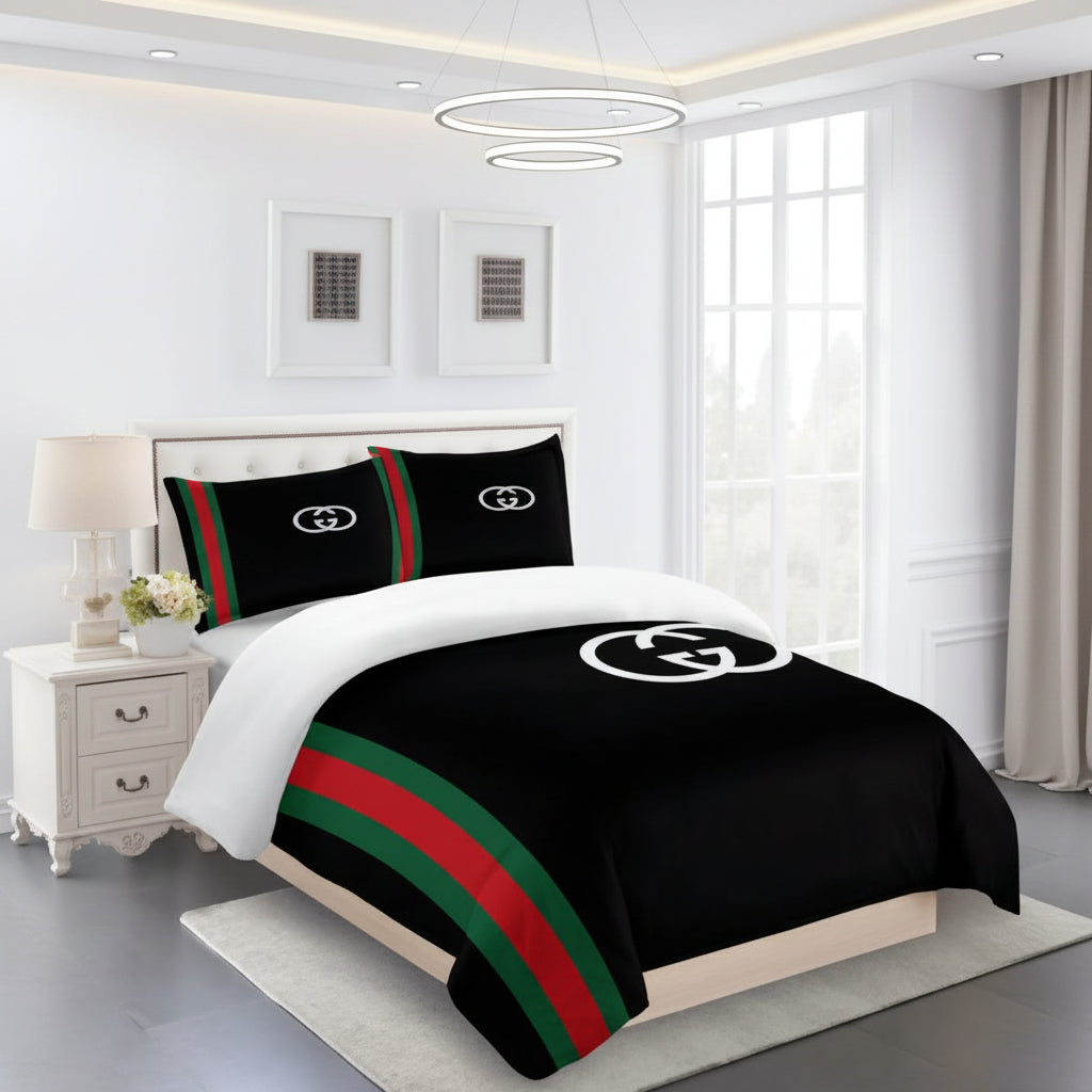 GUCCI COMFORTER BED SET 3piece one duvet cover sheet with 2 pillow cases