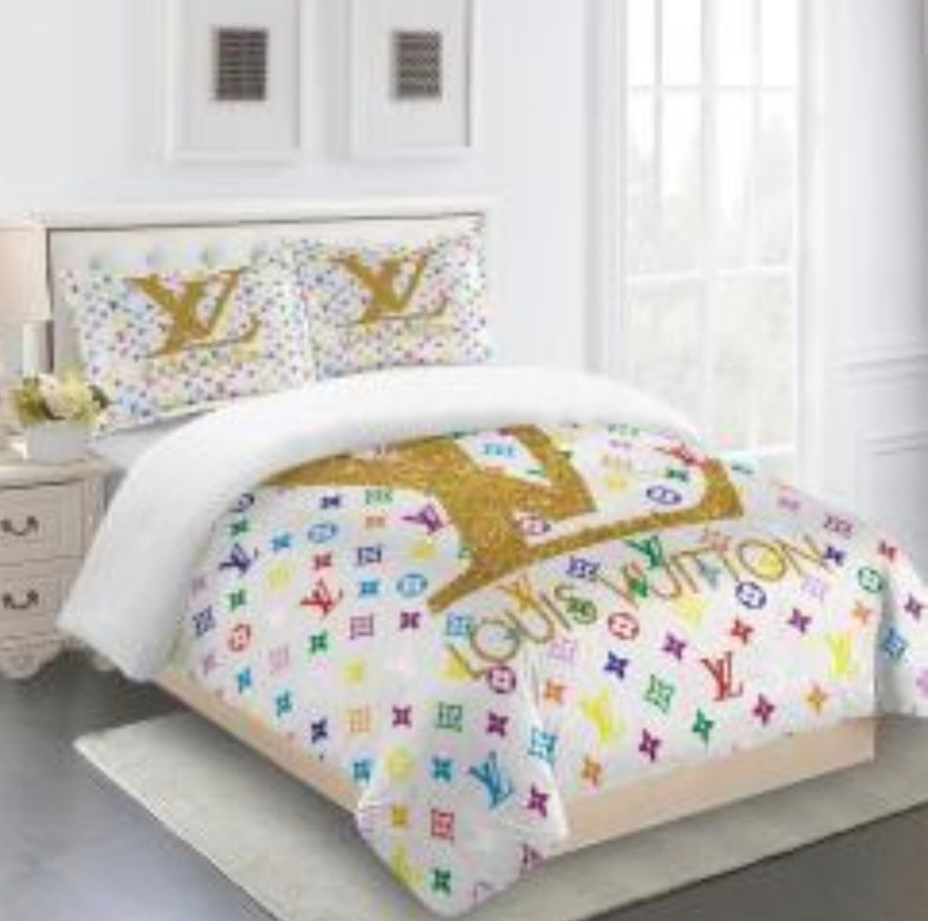 Louis Vuitton COMFORTER  Bed Set one duvet cover sheet with 2 pillow cases