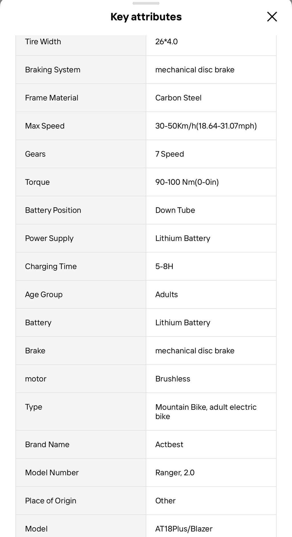 ActBest Blazer long range E-Bike mountain bike fat tire up to 31mph tire width 26*4.0  7 speed