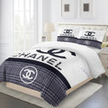 CHANEL COMFORTER SET 3piece set one Duvet cover sheet with 3 pillow cases