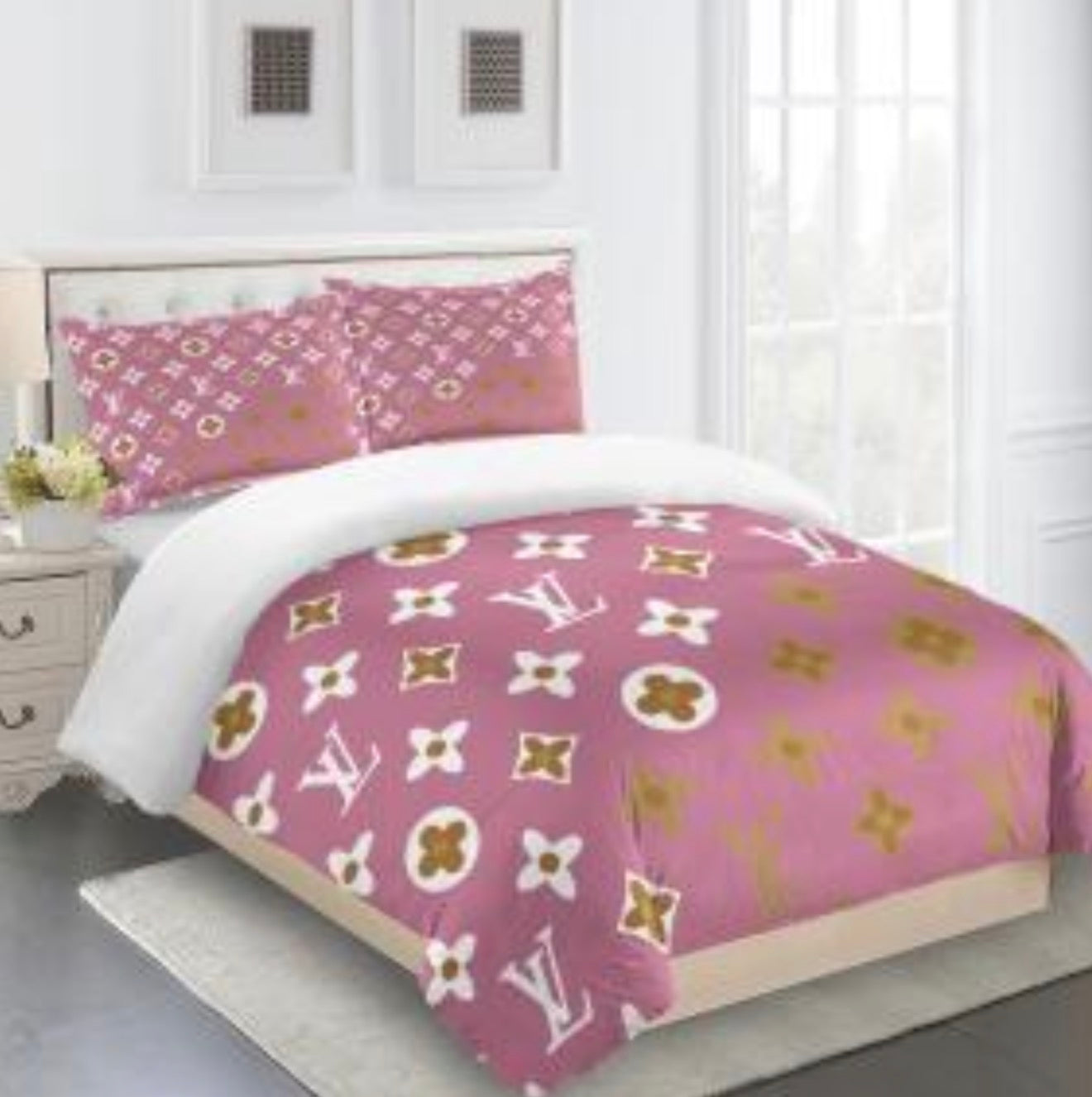 Louis Vuitton COMFORTER  Bed Set one duvet cover sheet with 2 pillow cases