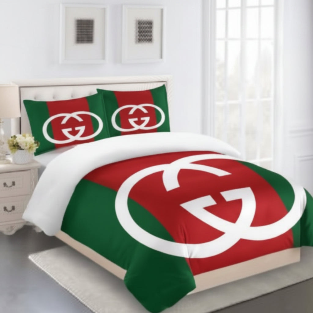GUCCI COMFORTER BED SET 3piece one duvet cover sheet with 2 pillow cases