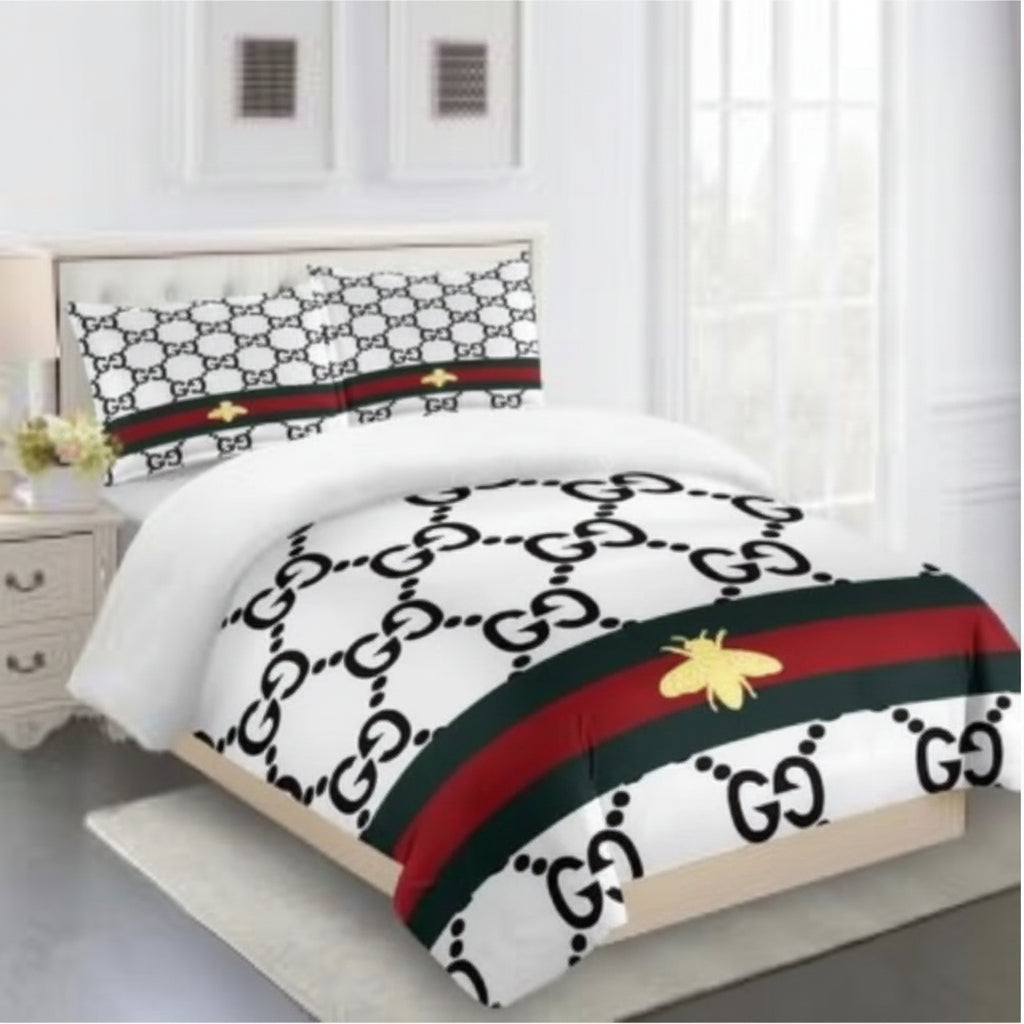 GUCCI COMFORTER BED SET 3piece one duvet cover sheet with 2 pillow cases