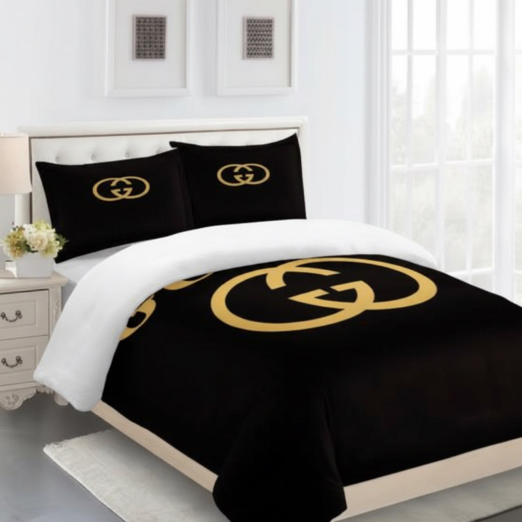 GUCCI COMFORTER BED SET 3piece one duvet cover sheet with 2 pillow cases