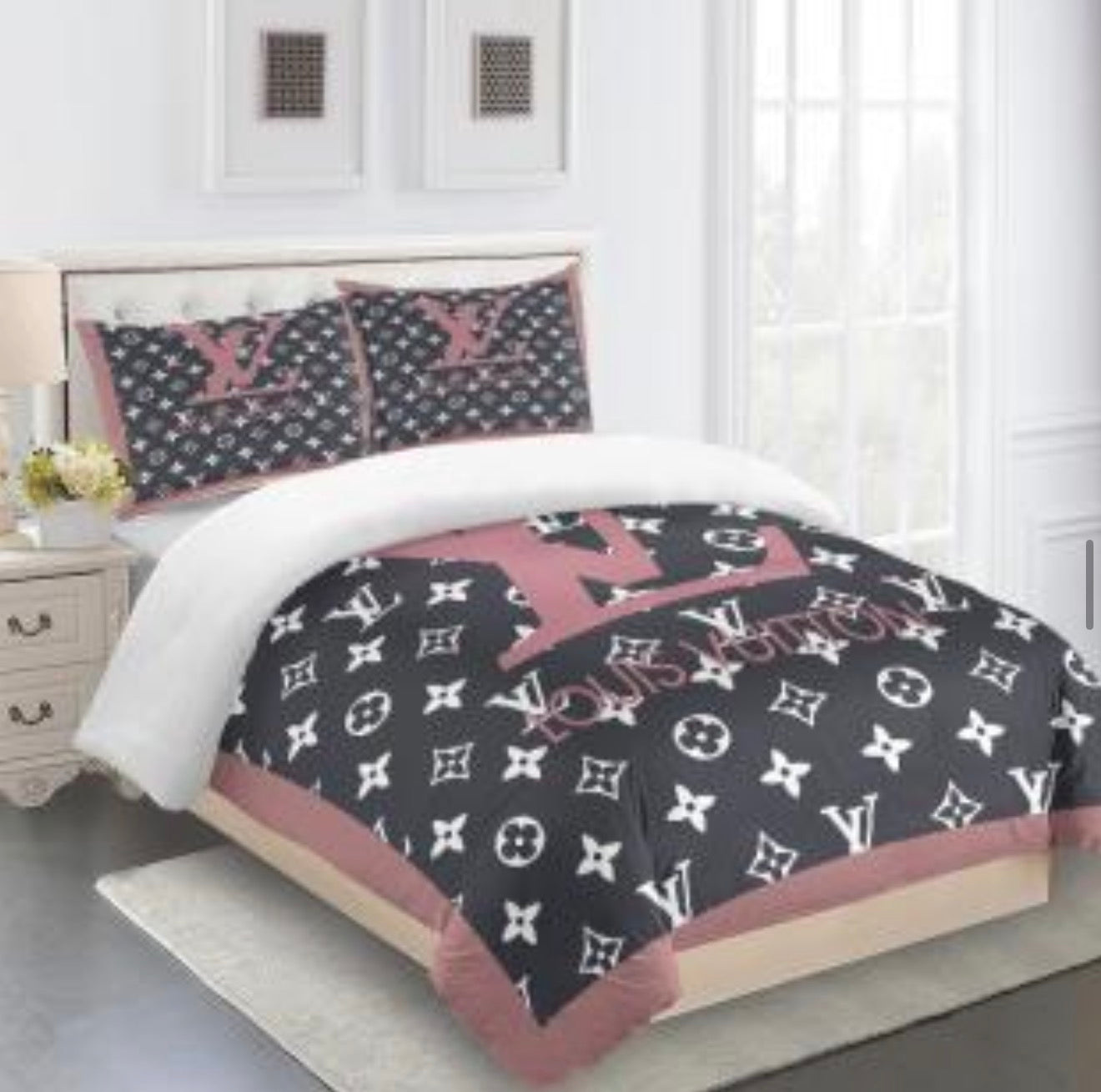 Louis Vuitton COMFORTER  Bed Set one duvet cover sheet with 2 pillow cases