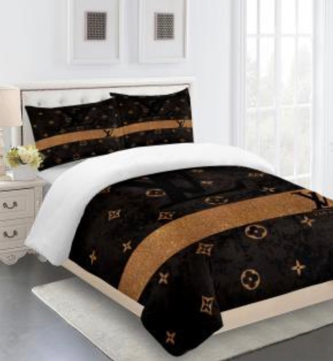 Louis Vuitton COMFORTER  Bed Set one duvet cover sheet with 2 pillow cases