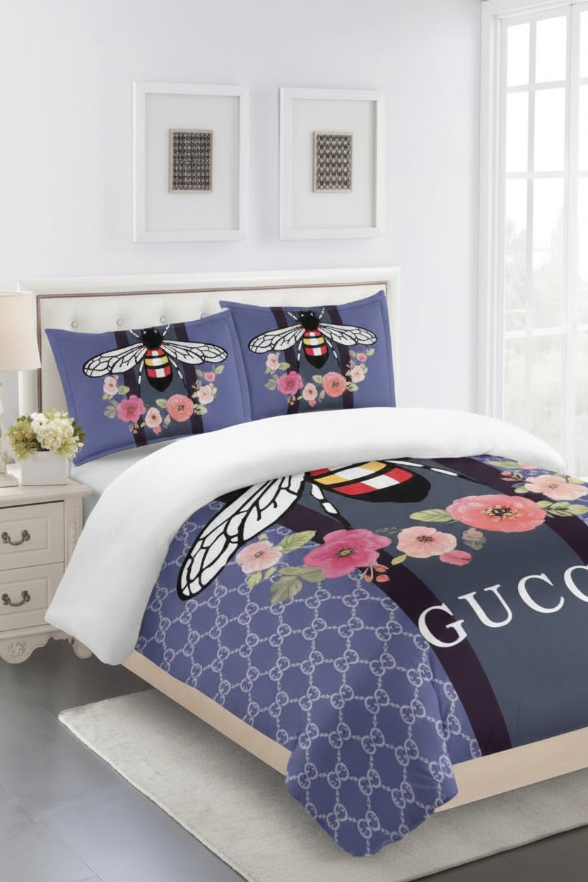 GUCCI COMFORTER BED SET 3piece one duvet cover sheet with 2 pillow cases