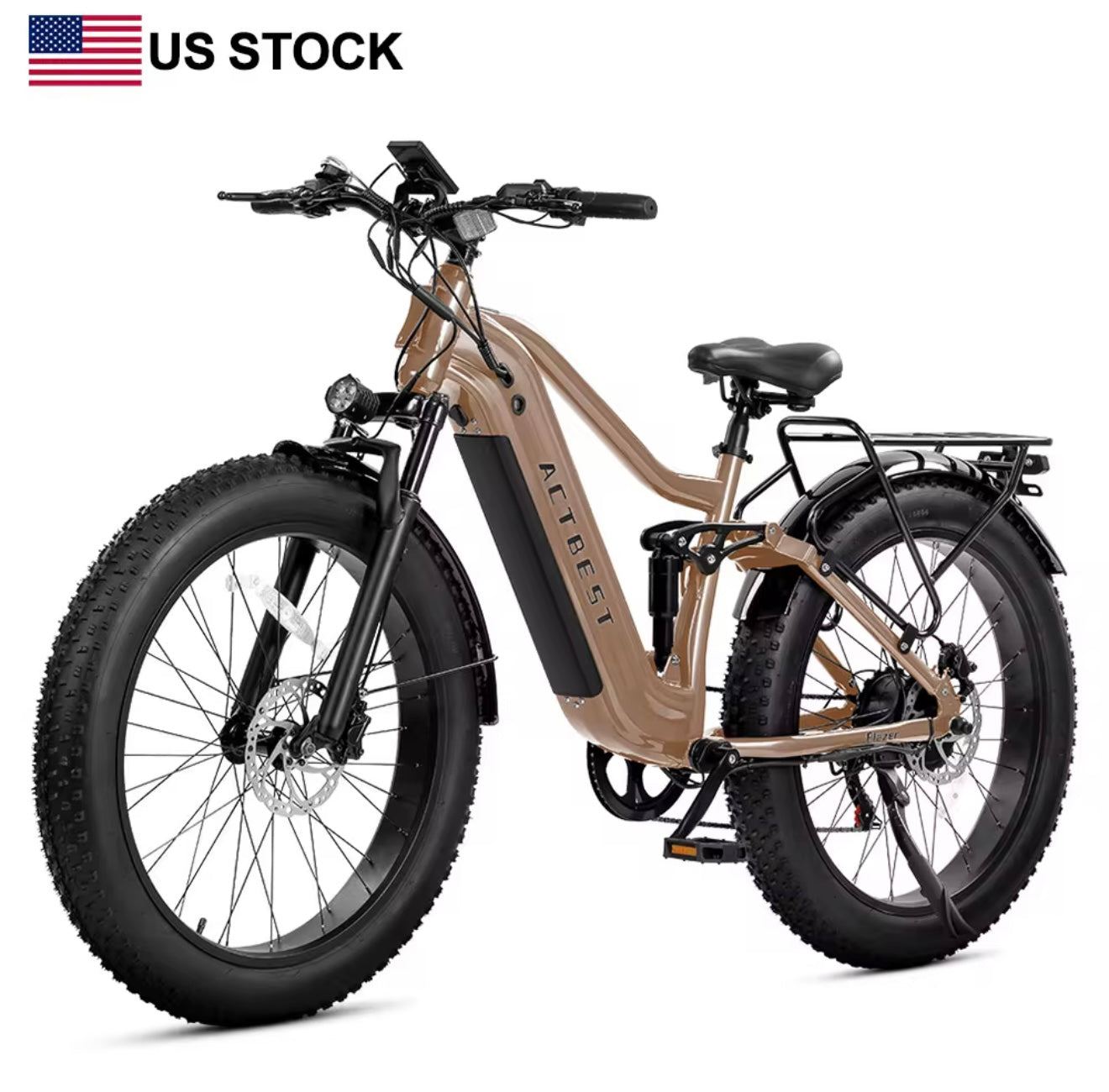 ActBest Blazer long range E-Bike mountain bike fat tire up to 31mph tire width 26*4.0  7 speed