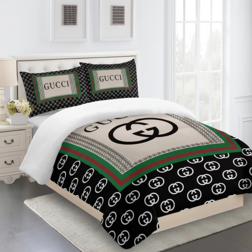 GUCCI COMFORTER BED SET 3piece one duvet cover sheet with 2 pillow cases