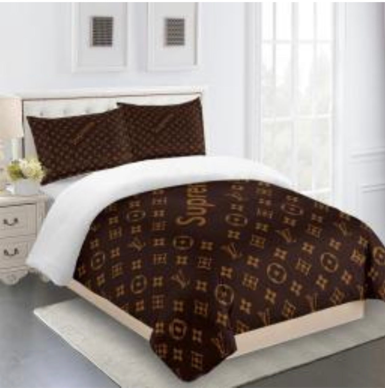 Louis Vuitton COMFORTER  Bed Set one duvet cover sheet with 2 pillow cases