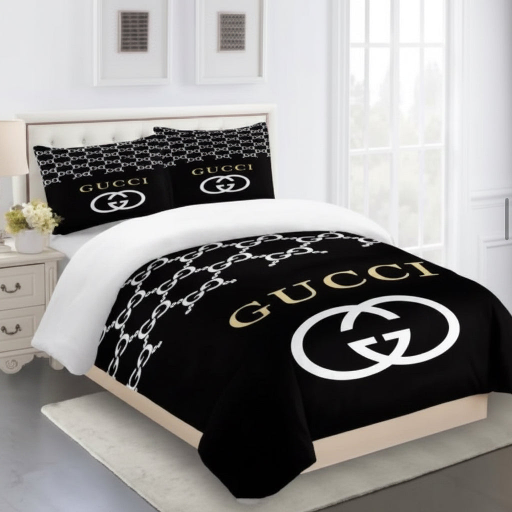 GUCCI COMFORTER BED SET 3piece one duvet cover sheet with 2 pillow cases