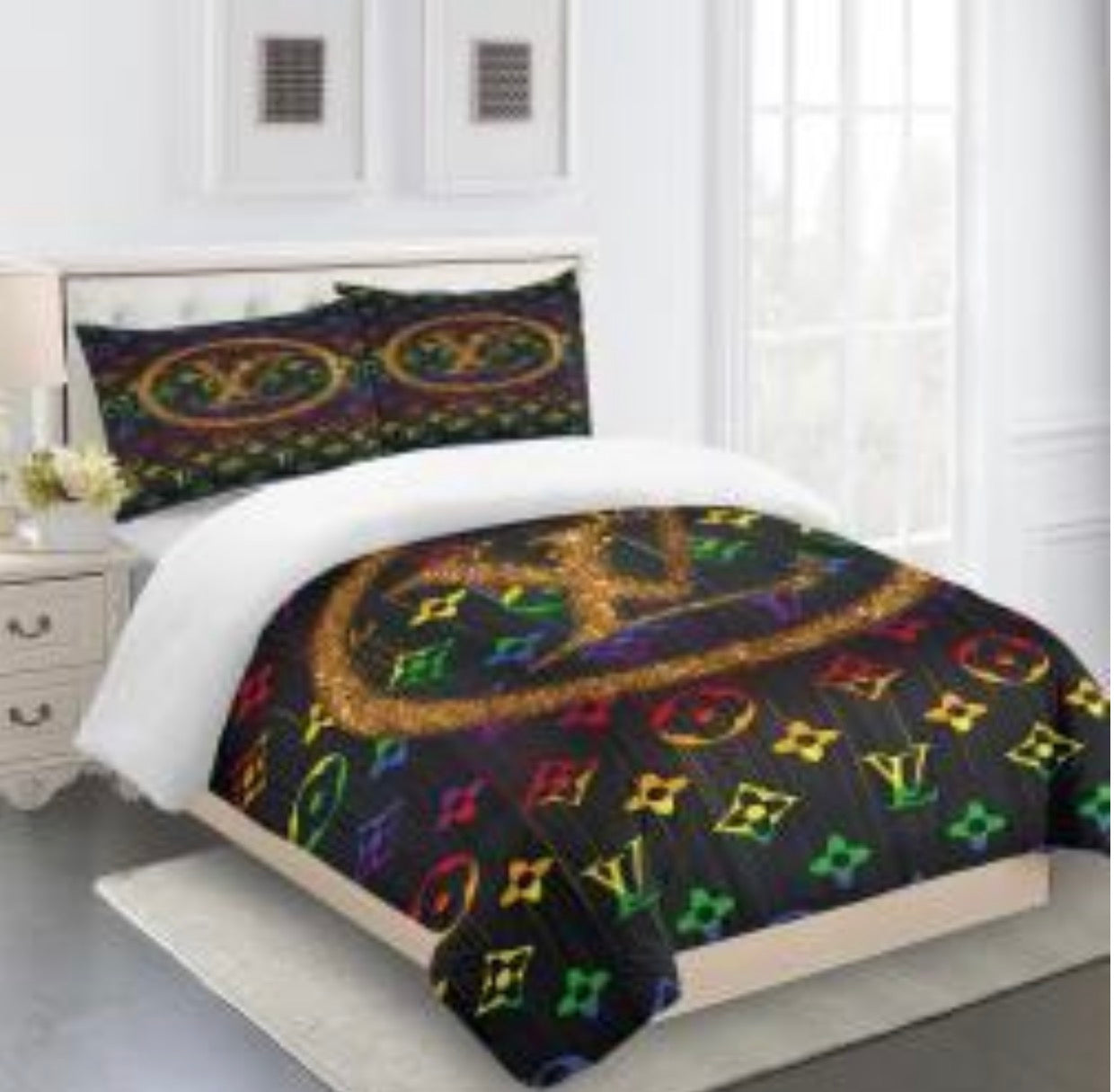 Louis Vuitton COMFORTER  Bed Set one duvet cover sheet with 2 pillow cases