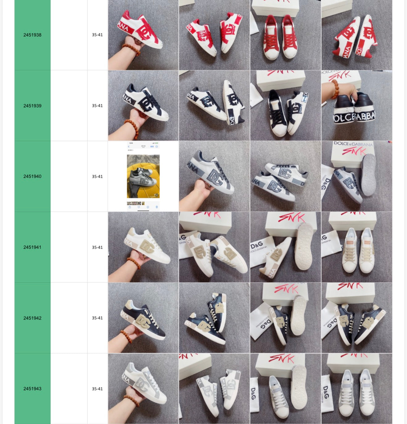 CUSTOM DOLCE & GABBANA SNEAKERS,SLIDES & HEELS (TO ORDER USE CHAT WITH NUMBER IN THE GREEEN SHADED AREA OF THE PICURE,FOR THE SHOE SIZE AND COLOR.)