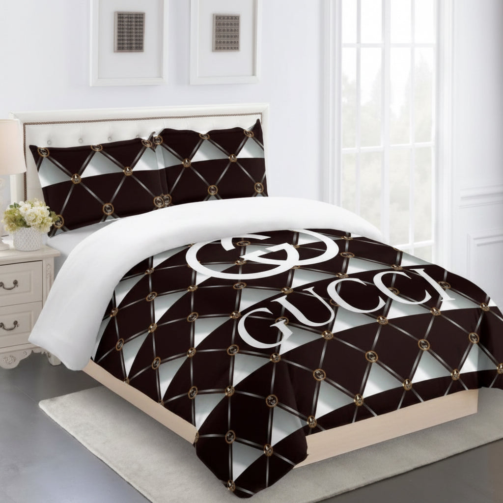 GUCCI COMFORTER BED SET 3piece one duvet cover sheet with 2 pillow cases