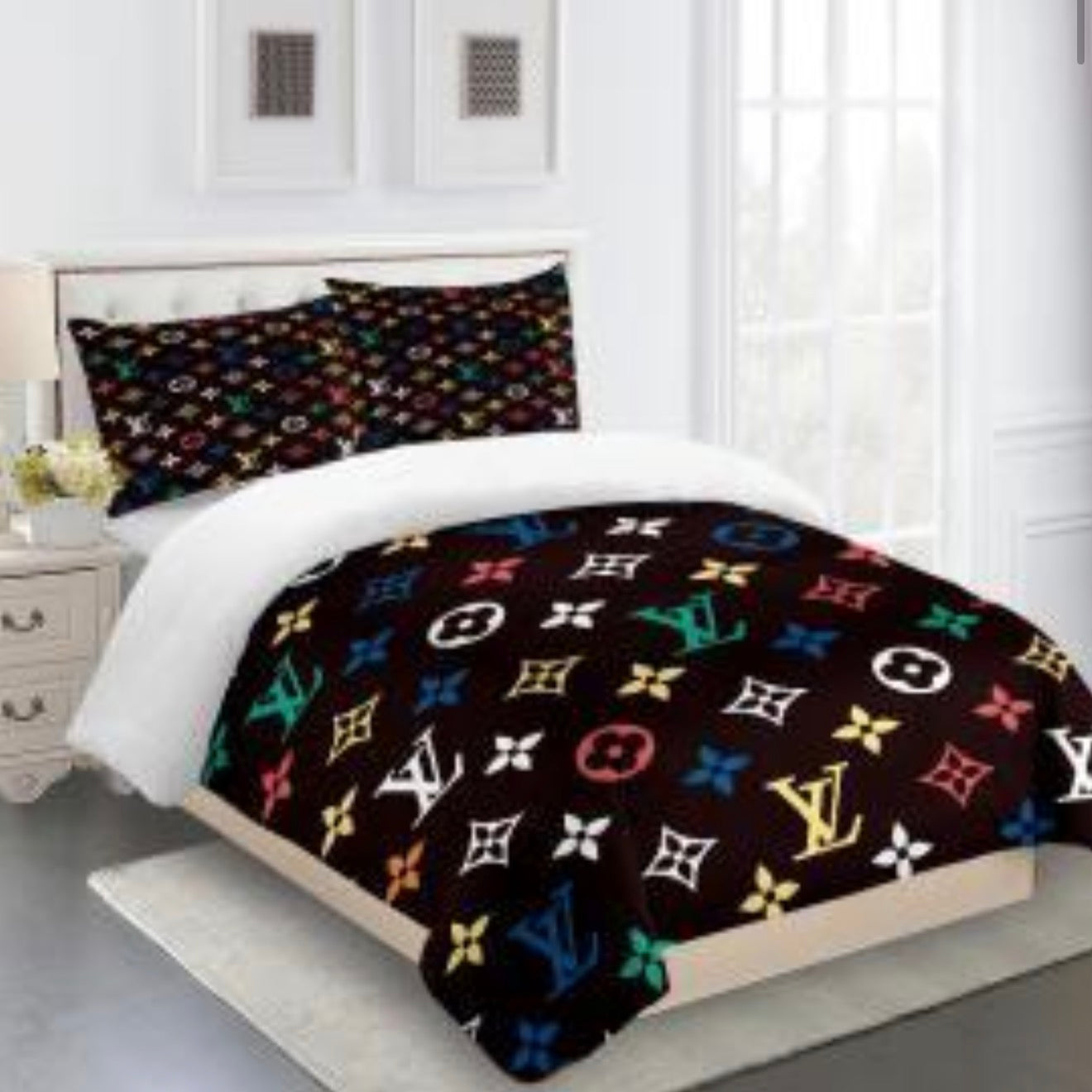 Louis Vuitton COMFORTER  Bed Set one duvet cover sheet with 2 pillow cases