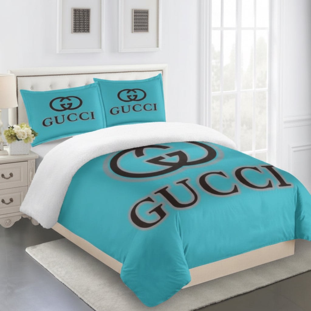 GUCCI COMFORTER BED SET 3piece one duvet cover sheet with 2 pillow cases
