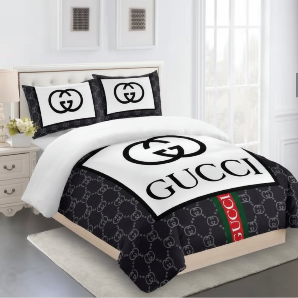 GUCCI COMFORTER BED SET 3piece one duvet cover sheet with 2 pillow cases