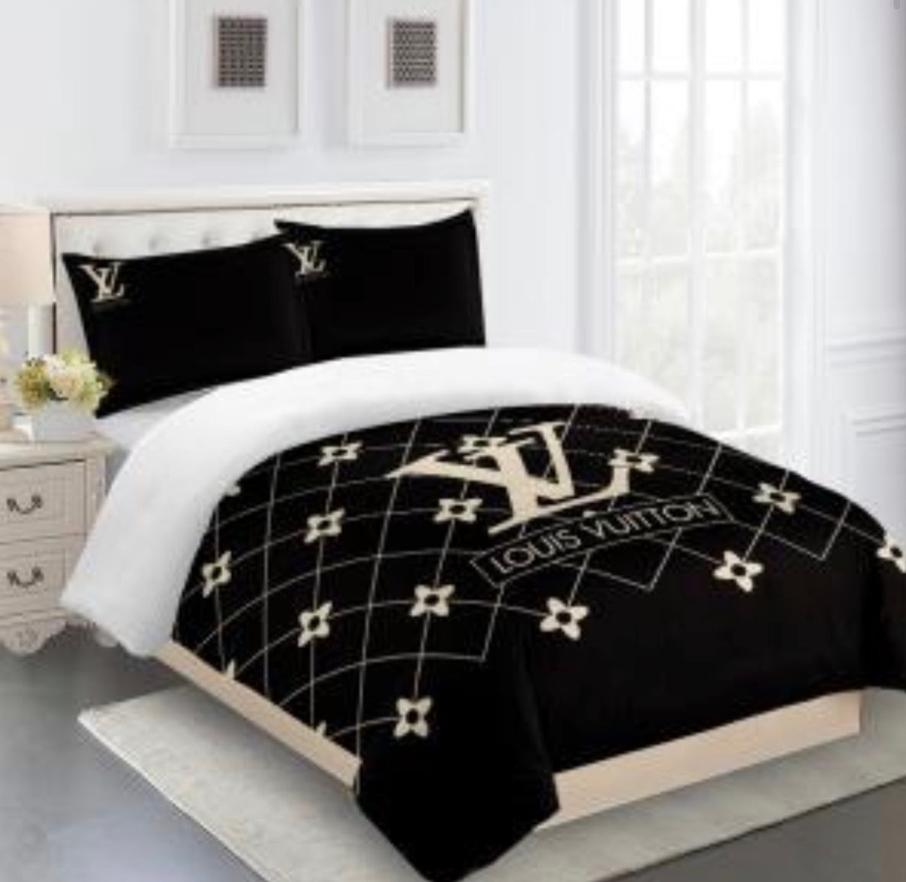 Louis Vuitton COMFORTER  Bed Set one duvet cover sheet with 2 pillow cases