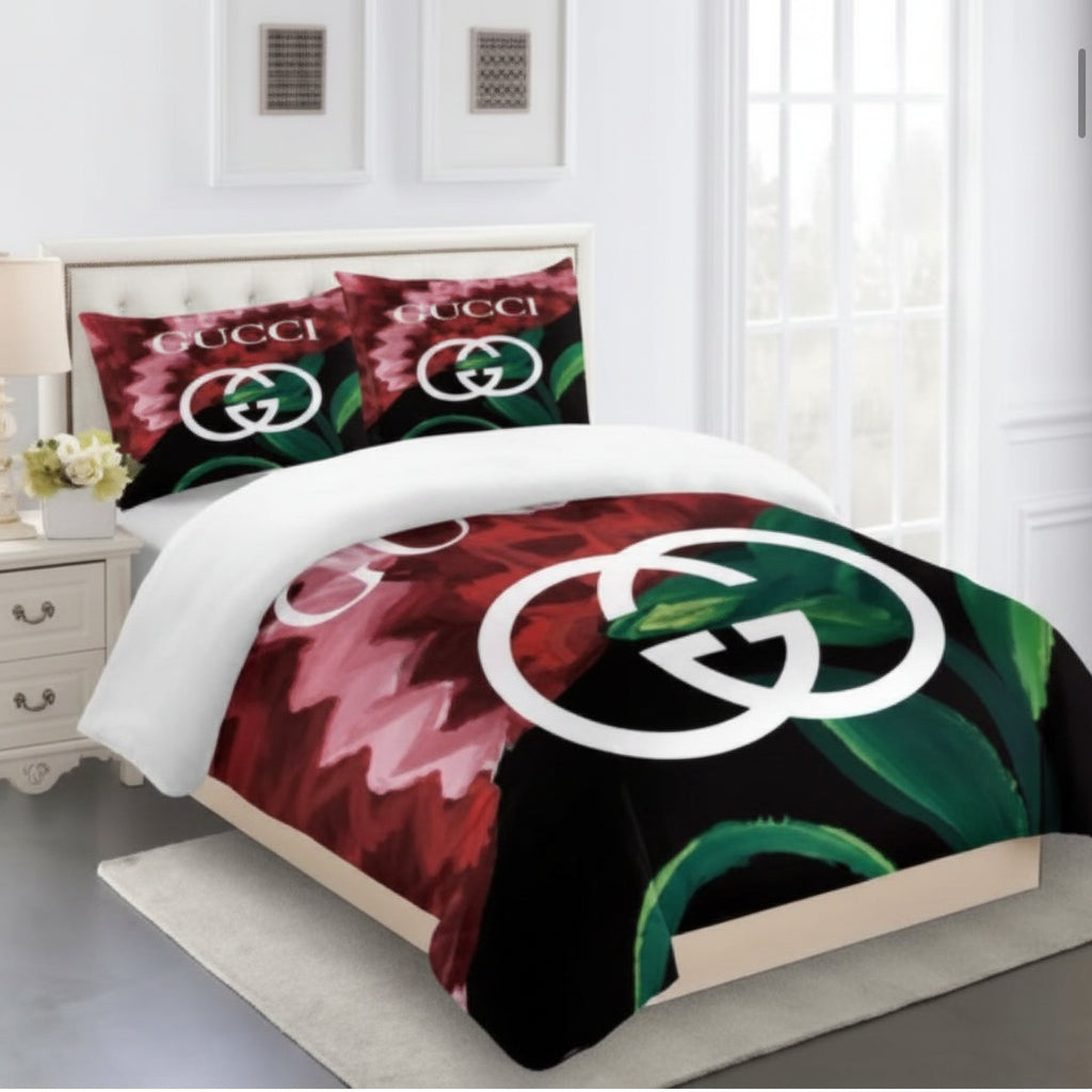 GUCCI COMFORTER BED SET 3piece one duvet cover sheet with 2 pillow cases
