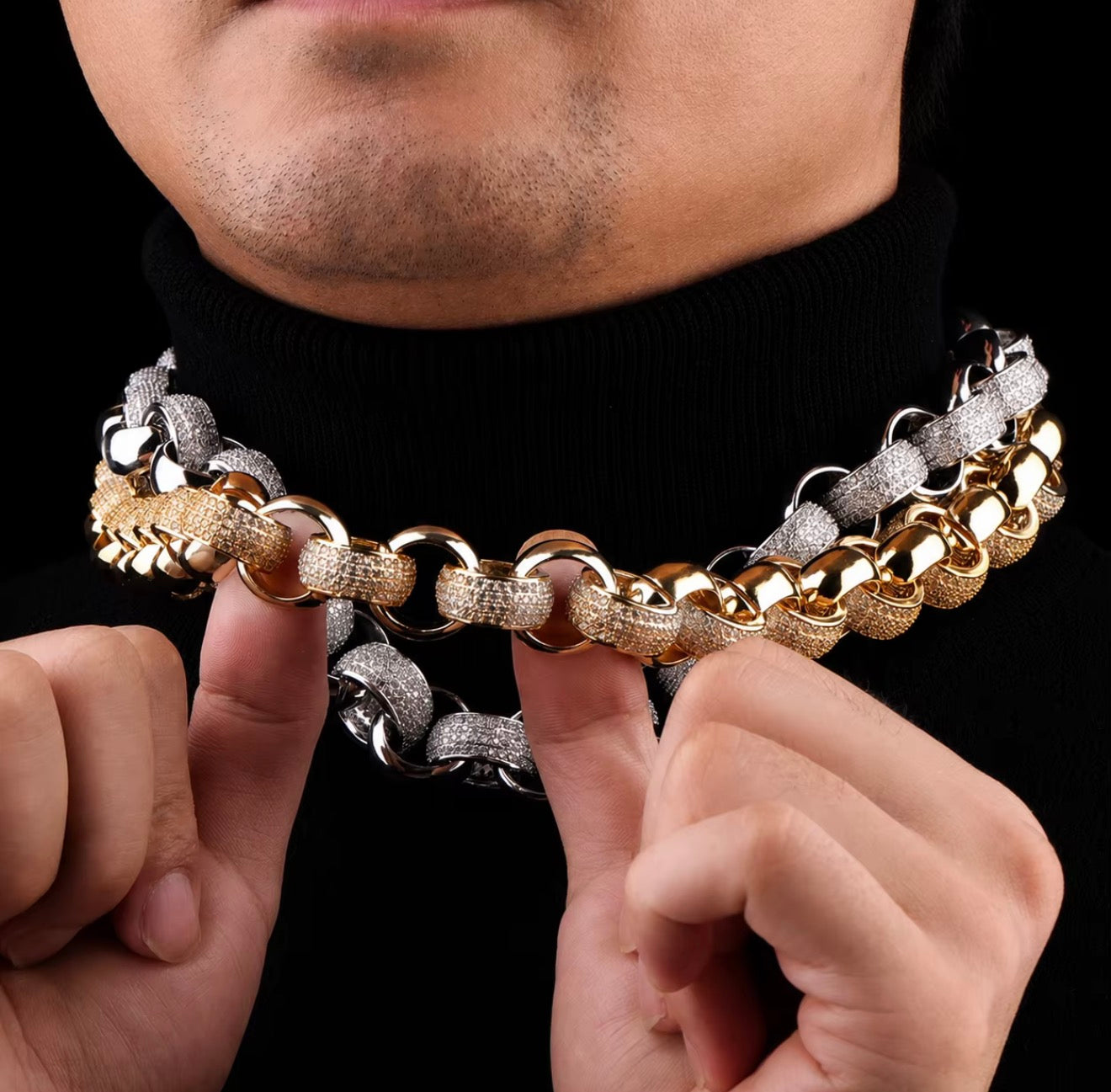 CUSTOM 14k solid gold customized Cuban chain
