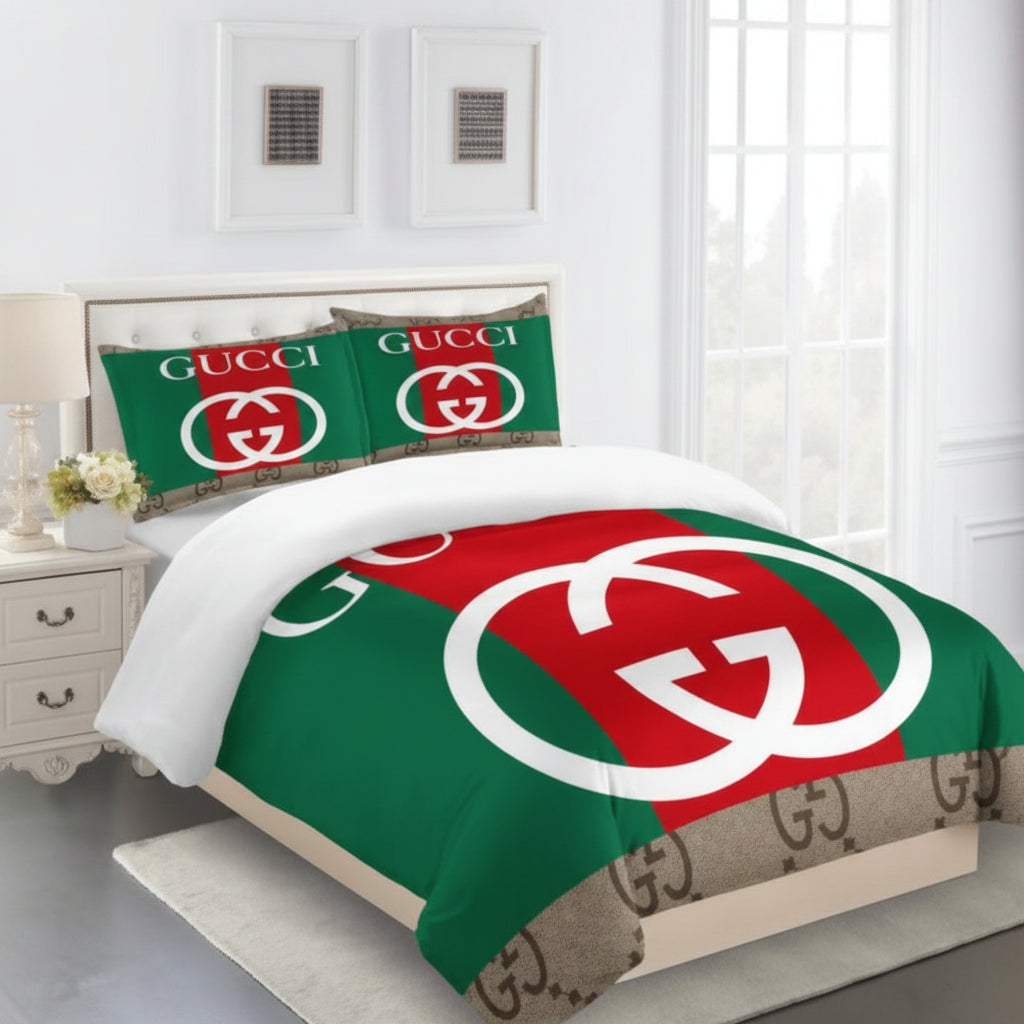 GUCCI COMFORTER BED SET 3piece one duvet cover sheet with 2 pillow cases