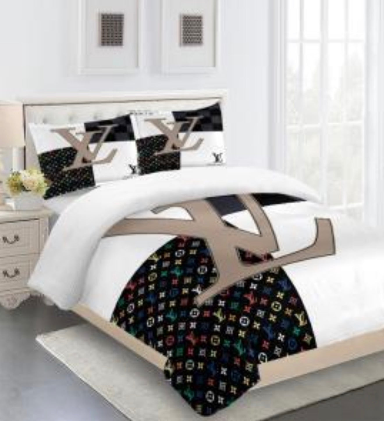 Louis Vuitton COMFORTER  Bed Set one duvet cover sheet with 2 pillow cases
