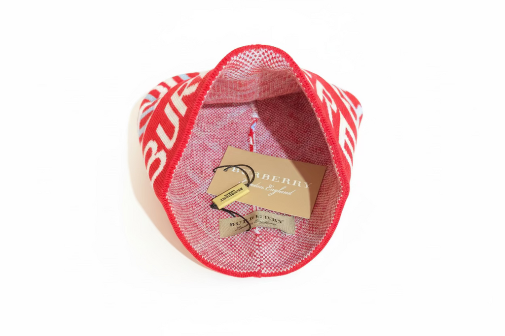 Burberry red beanie
