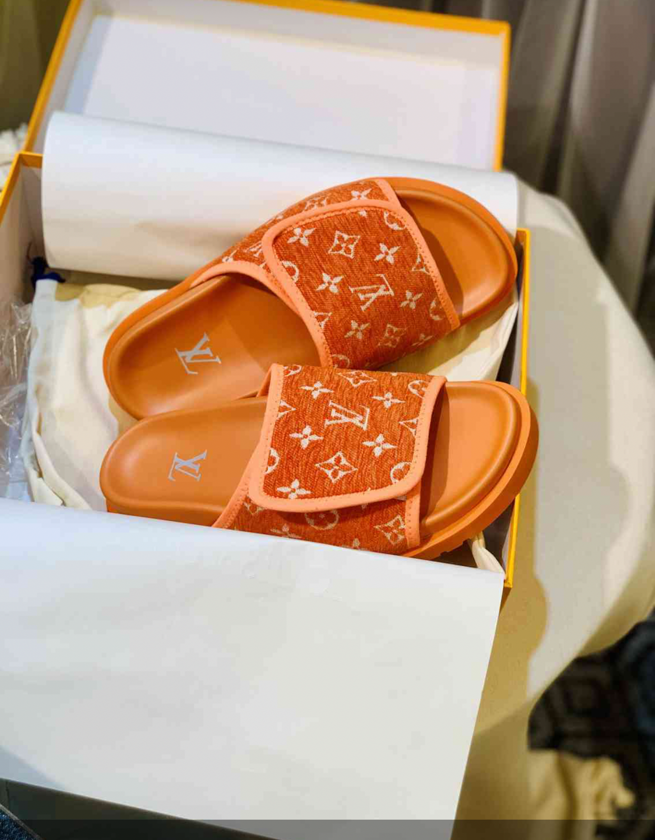 LOUIS VUITTON MULE SLIDES (ASK ON CHAT GENDER PREFERENCE AND SIZE)