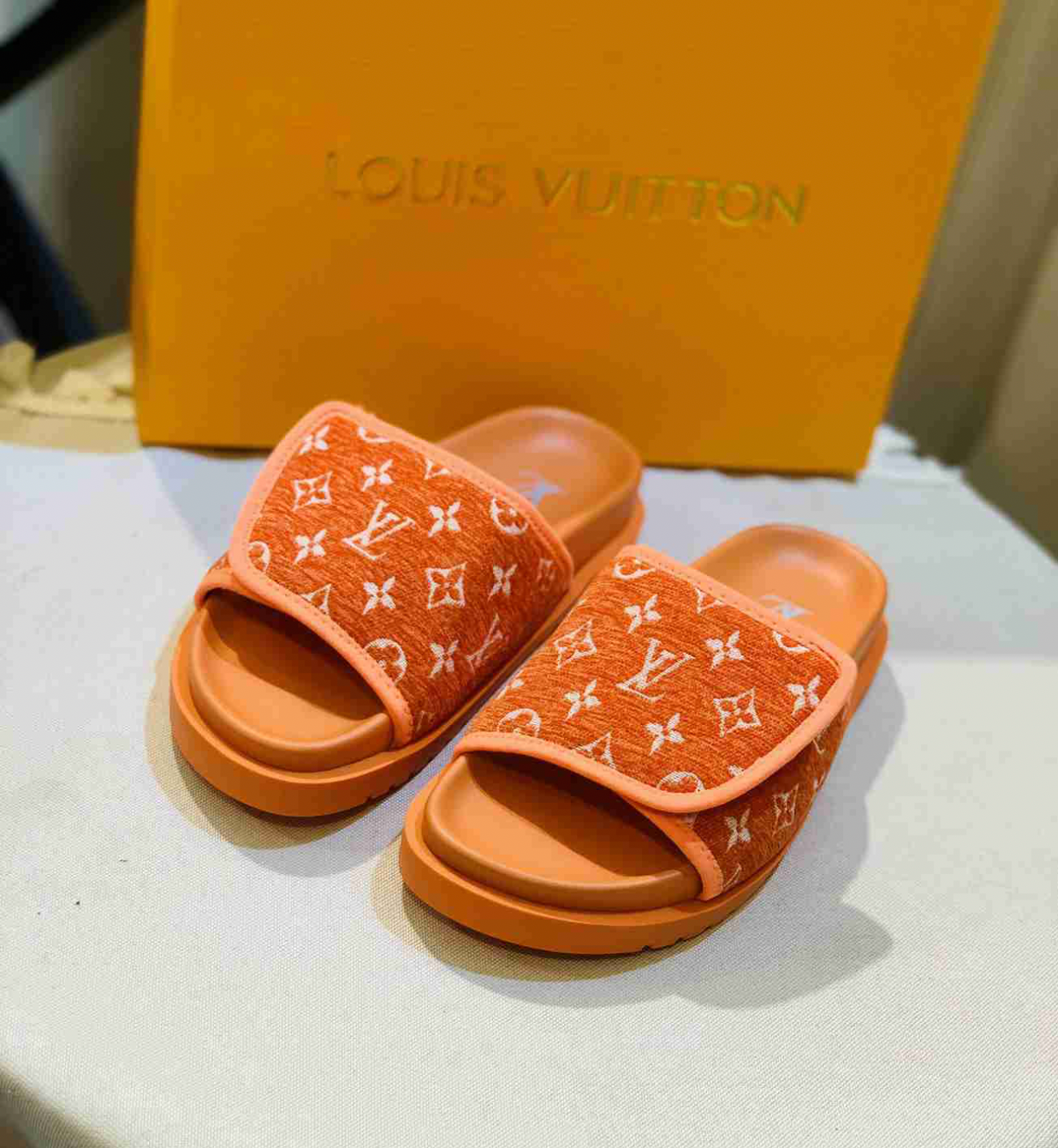 LOUIS VUITTON MULE SLIDES (ASK ON CHAT GENDER PREFERENCE AND SIZE)