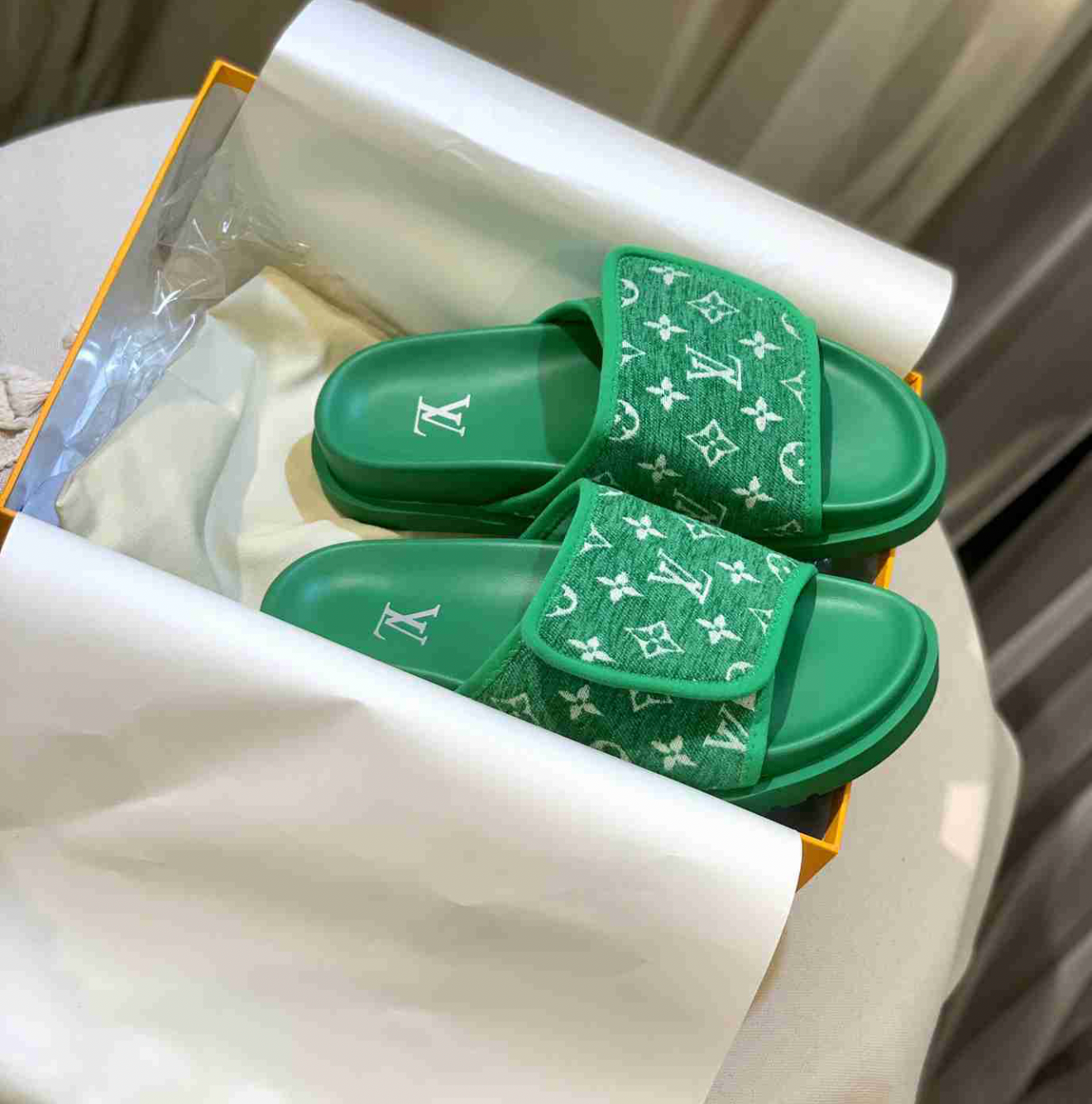 LOUIS VUITTON MULE SLIDES (ASK ON CHAT GENDER PREFERENCE AND SIZE)