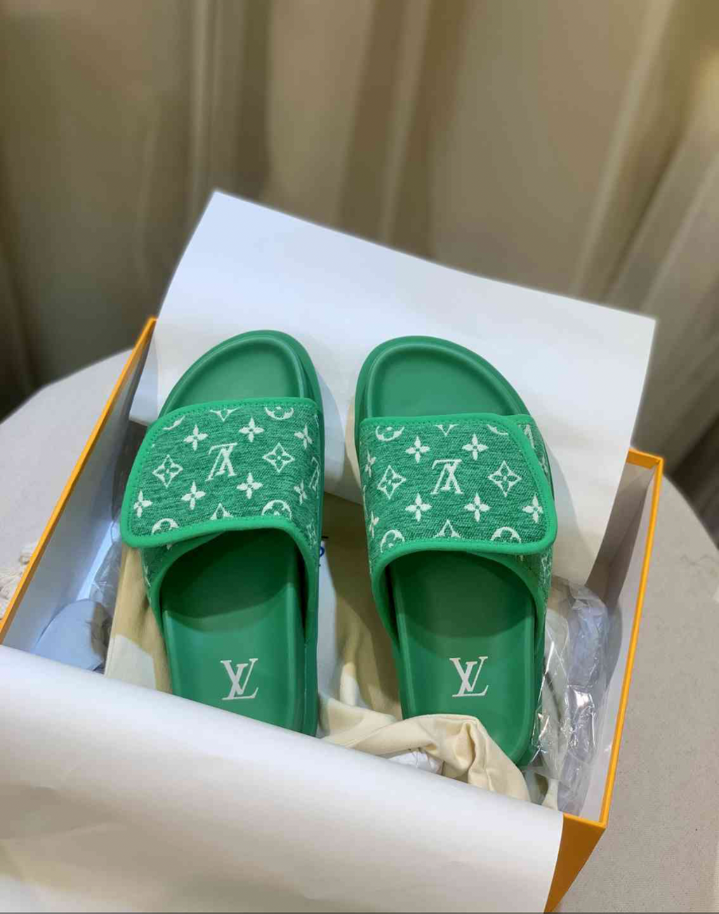 LOUIS VUITTON MULE SLIDES (ASK ON CHAT GENDER PREFERENCE AND SIZE)