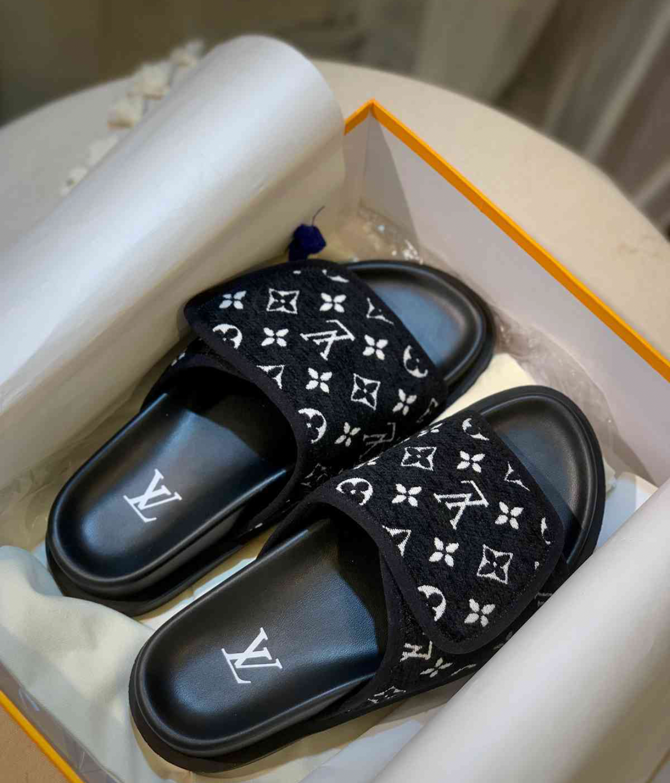 LOUIS VUITTON MULE SLIDES (ASK ON CHAT GENDER PREFERENCE AND SIZE)