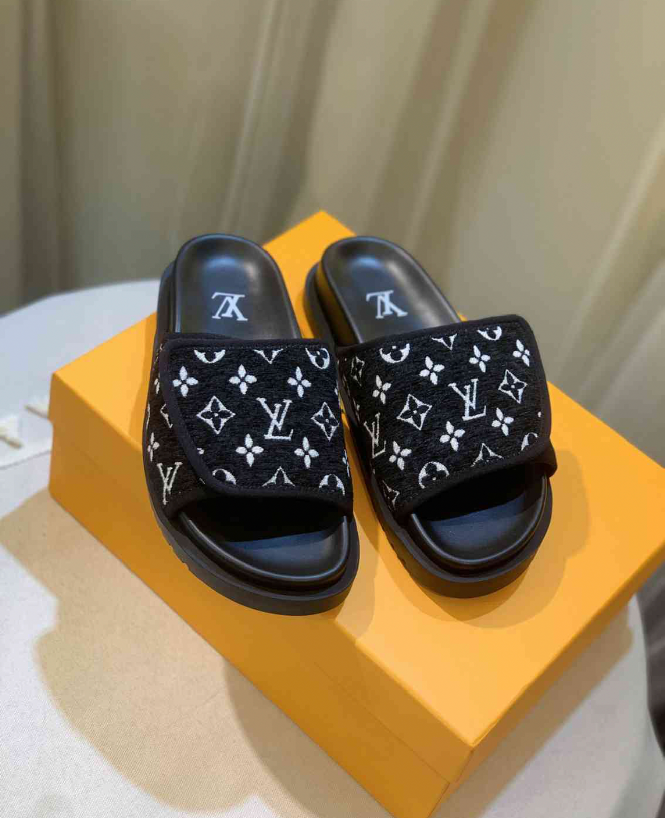 LOUIS VUITTON MULE SLIDES (ASK ON CHAT GENDER PREFERENCE AND SIZE)