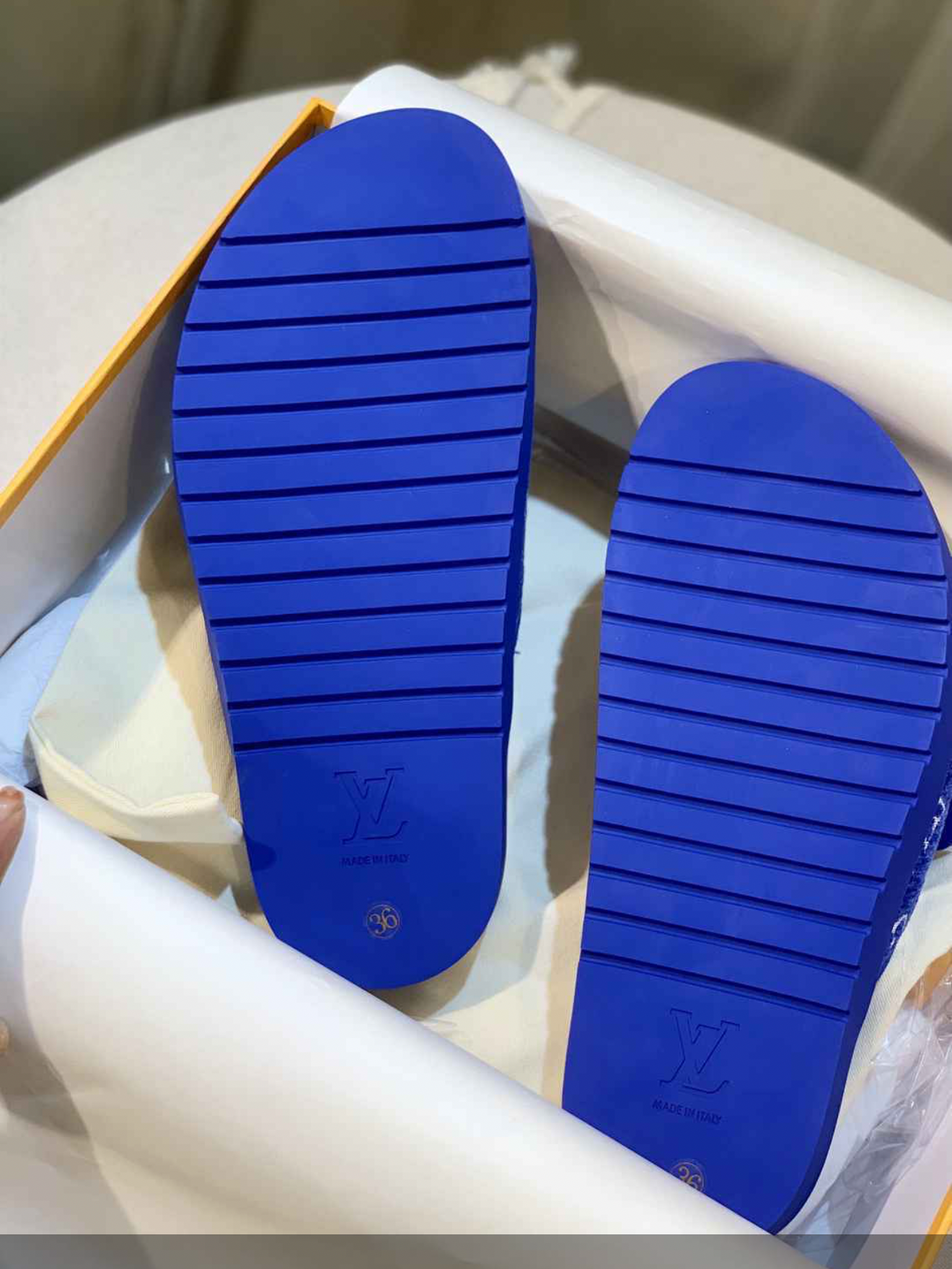 LOUIS VUITTON MULE SLIDES (ASK ON CHAT GENDER PREFERENCE AND SIZE)