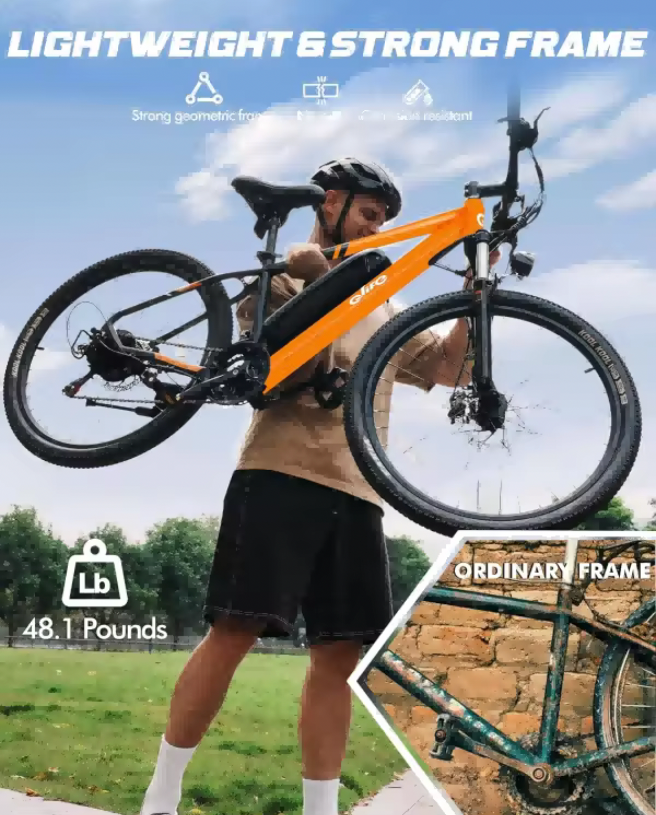 Qlife racer 26inch Mountain E-Bike 350w up to 23mph 40 miles range 48v/7.8ah battery tire width 26*2.1 48lbs lower price and very convenient E-Bike for quality and affordability!