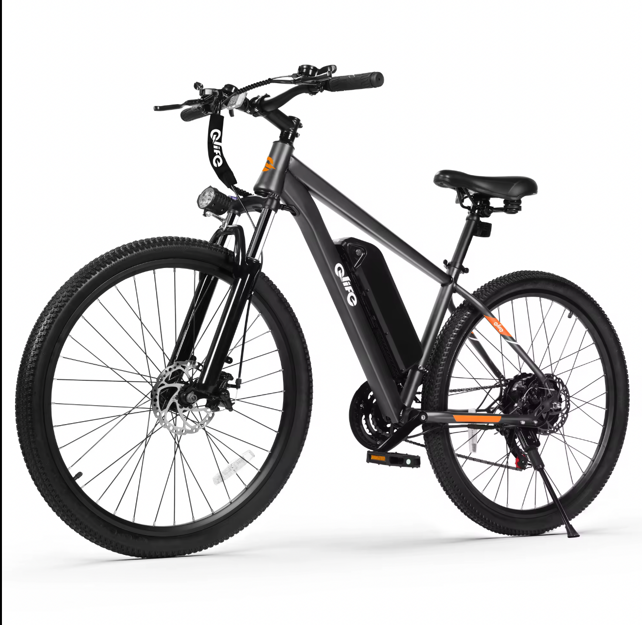Qlife racer 26inch Mountain E-Bike 350w up to 23mph 40 miles range 48v/7.8ah battery tire width 26*2.1 48lbs lower price and very convenient E-Bike for quality and affordability!