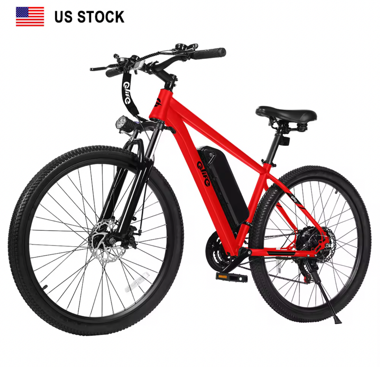 Qlife racer 26inch Mountain E-Bike 350w up to 23mph 40 miles range 48v/7.8ah battery tire width 26*2.1 48lbs lower price and very convenient E-Bike for quality and affordability!