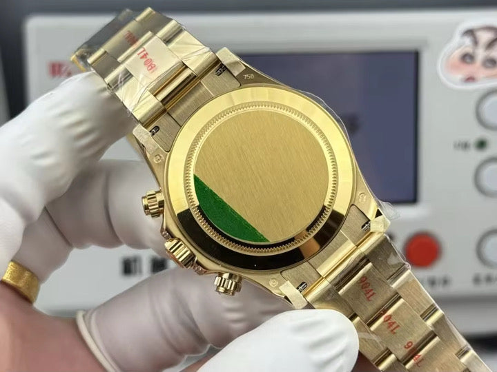 ROLEX COSMOGRAPH Daytona Chronograph Automatic Chronometer Moissanite Gold Diamond Watch