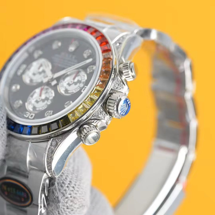 ROLEX COSMOGRAPH Daytona Chronograph Automatic Chronometer Moissanite Diamond Watch