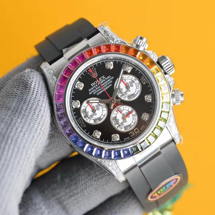 ROLEX COSMOGRAPH Daytona Chronograph Automatic Chronometer Moissanite Diamond Watch