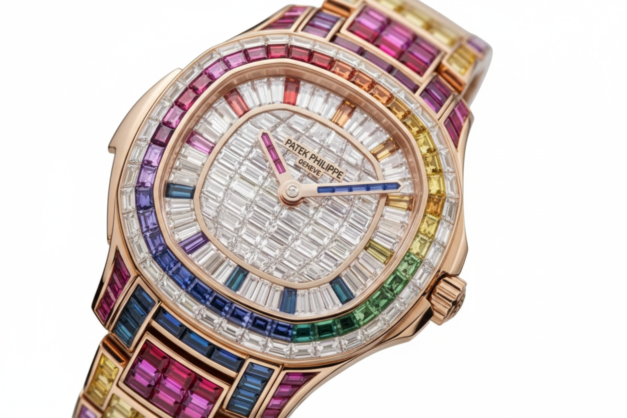 PATEK PHILIP MOISSANITE DIAMOND WATCH (LOOK RICH WEARING THIS WATCH)