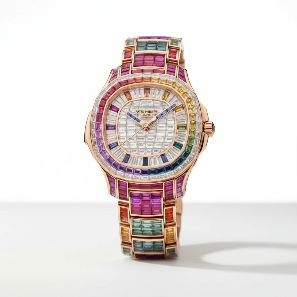 PATEK PHILIP MOISSANITE DIAMOND WATCH (LOOK RICH WEARING THIS WATCH)